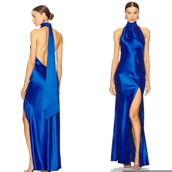 SAU LEE Penelope Gown in Egyptian Blue